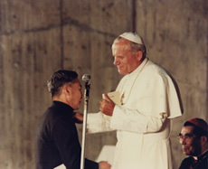 1981.2教皇ヨハネ・パウロ2世来日　東京カテドラルにて